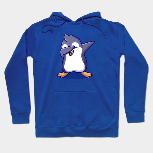 Cute Penguin Dabbing Cartoon Hoodie by Catalyst Labs